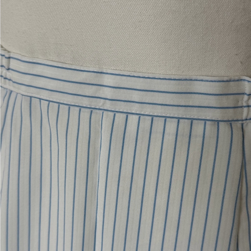 Vintage Blue and White Striped Midi Skirt - Picture 6 of 7